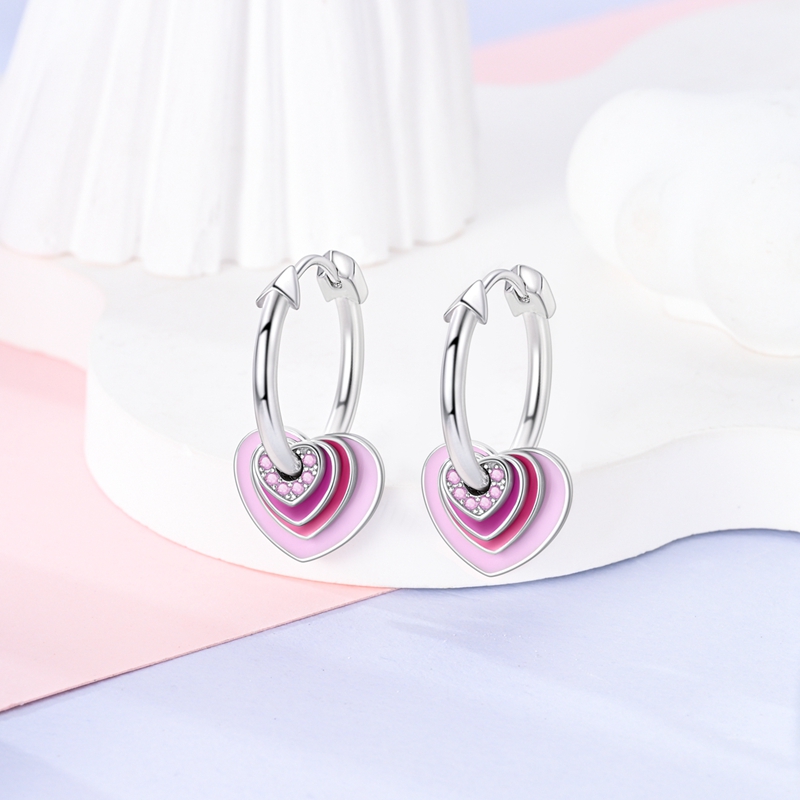 Women's Eros's Arrow Hoop Earrings in S925 Silver